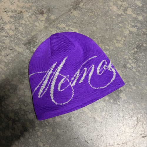 Purple Script Beanie
