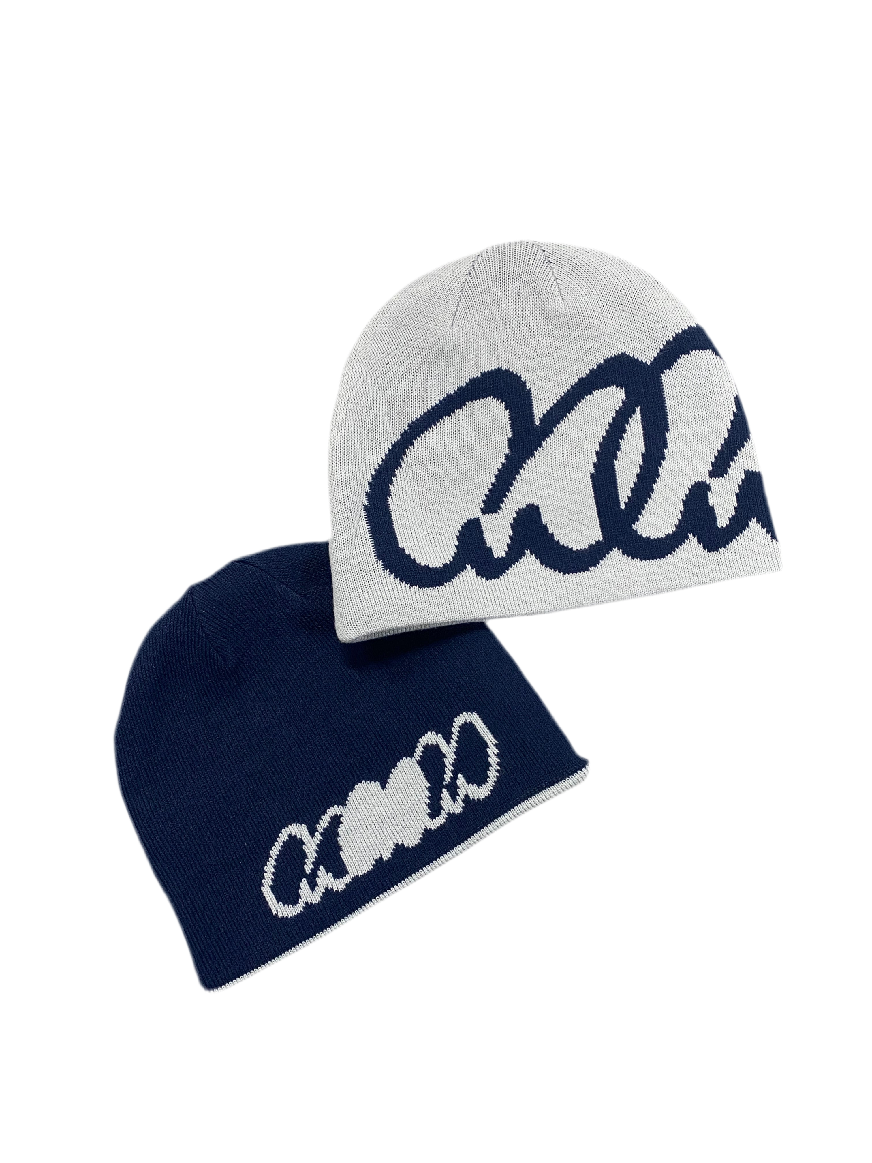 Navy Grey Beanie (Reversy)